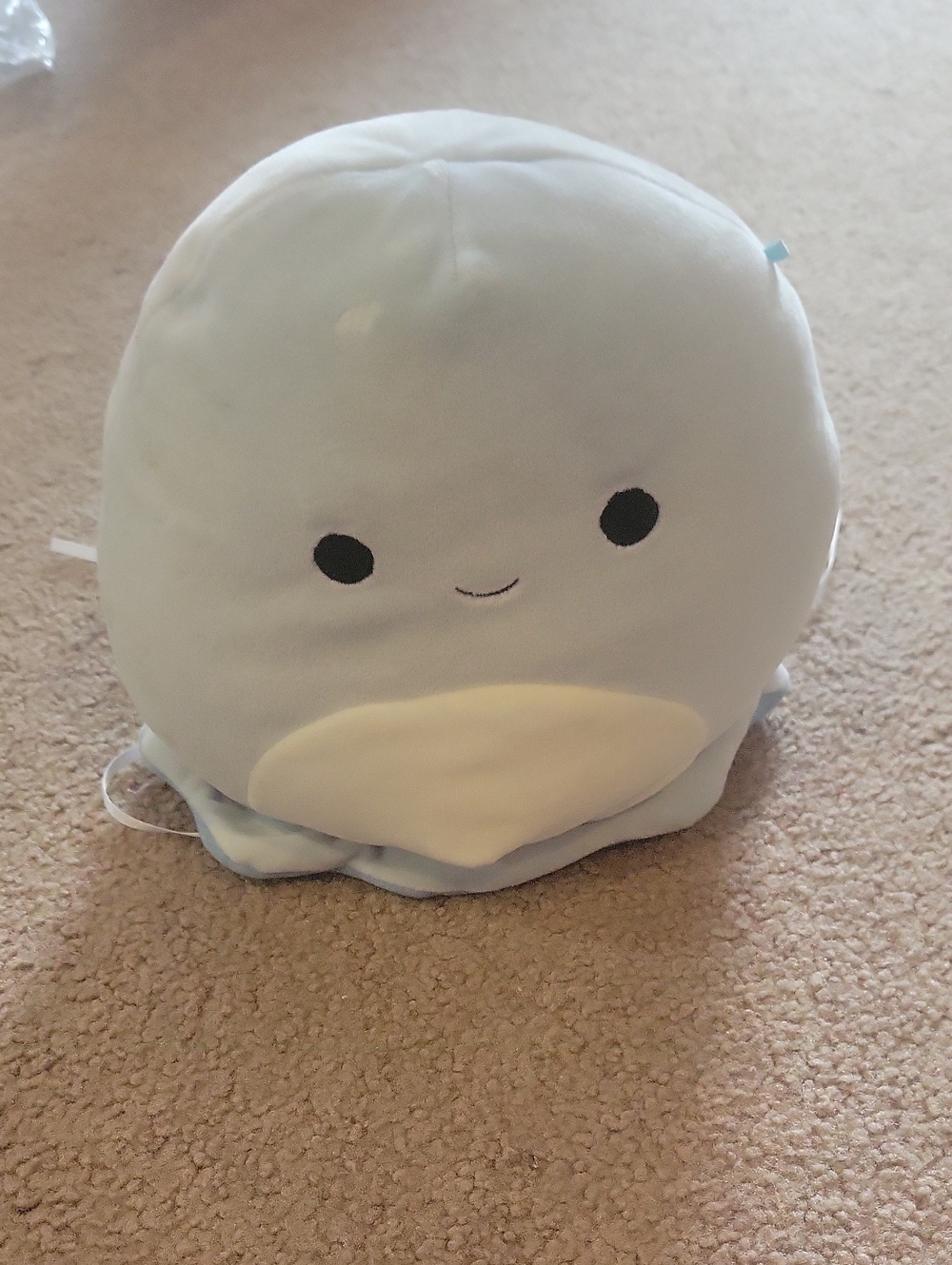 Squishmellow JELLYFISH Plush Sea Creature Stuffed Toy - Light Blue & Cream